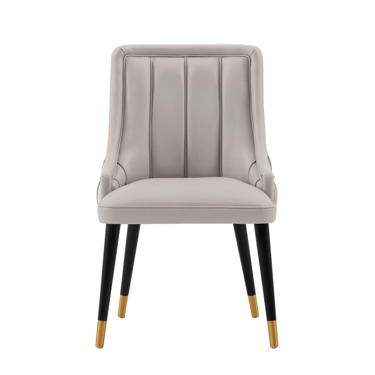 Manhattan Comfort Modern Eda Velvet and Leatherette Dining Chair